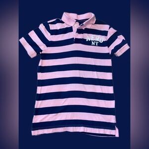 Aeropostale Navy and Pink Polo Size S